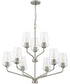 Celino 9-Light Chandelier Brushed Nickel