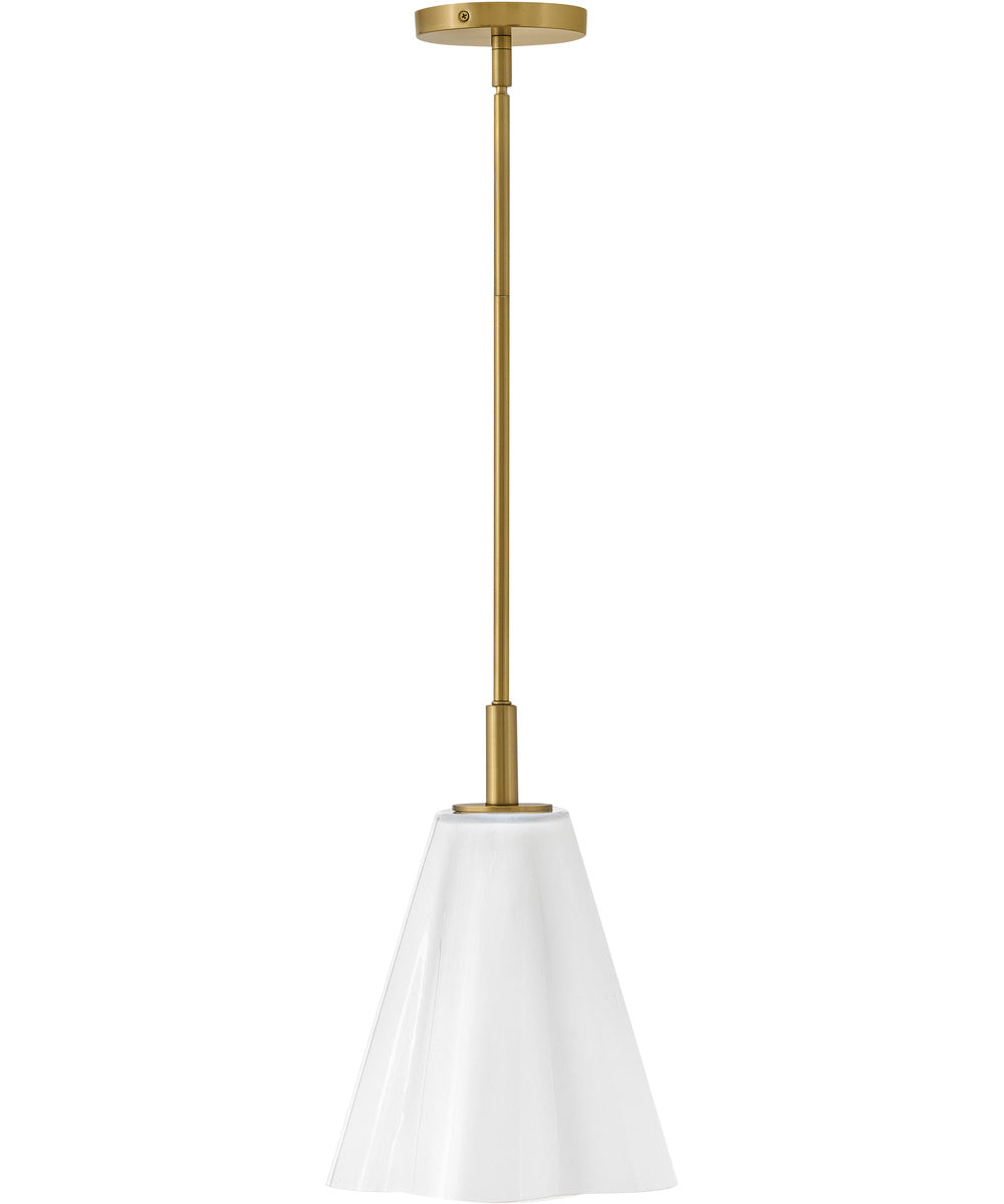 Honey 1-Light Small Pendant in Lacquered Brass