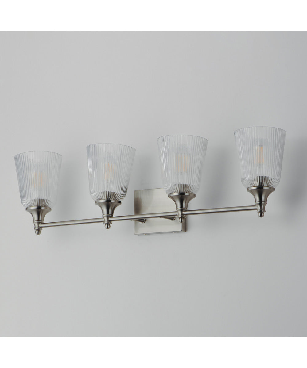 Julip 4-Light Bath Vanity Satin Nickel