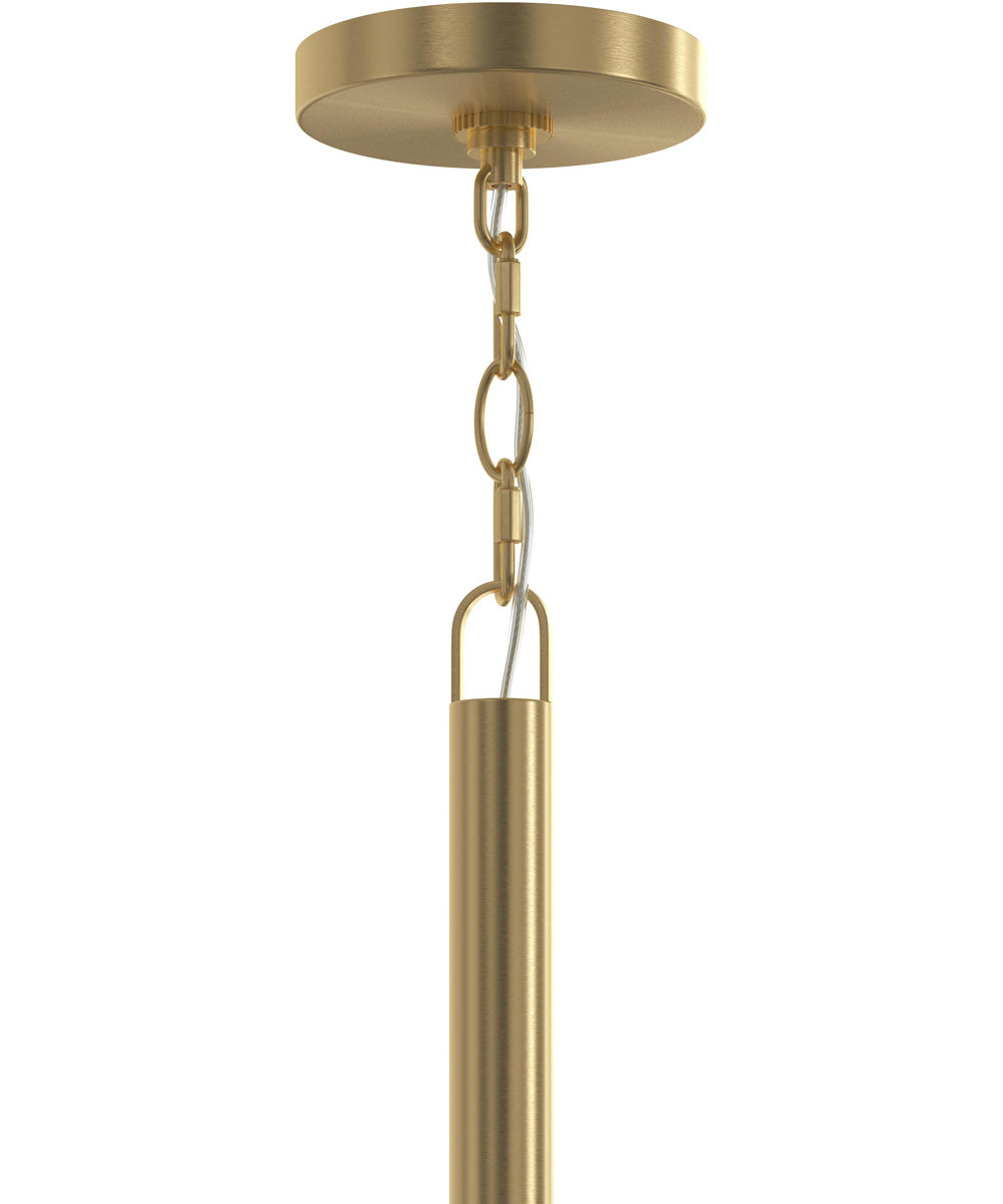Mack 5-Light Chandelier with Layered Glass Shades Brushed Gold