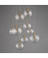 Global 9-Light LED Chandelier Natural Aged Brass