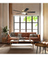 EOS 2 Light Frosted White Bowl 52" Ceiling Fan 2-Light Fan Satin Brass