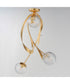 Firenze 3-Light Flush Mount Gold Leaf