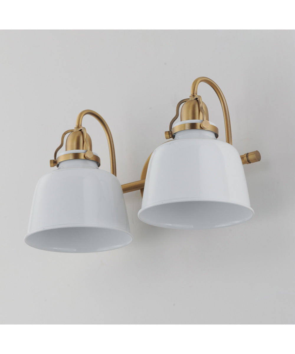 Hollis 2-Light Sconce Natural Aged Brass