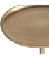 Round Accent Table in Raw Antiqued Brass