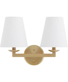 Karnes 2-light Wall Mount Light Fixture Aged Brass