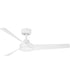 Rizo 52-in. 3-Blade Modern Ceiling Fan Matte White