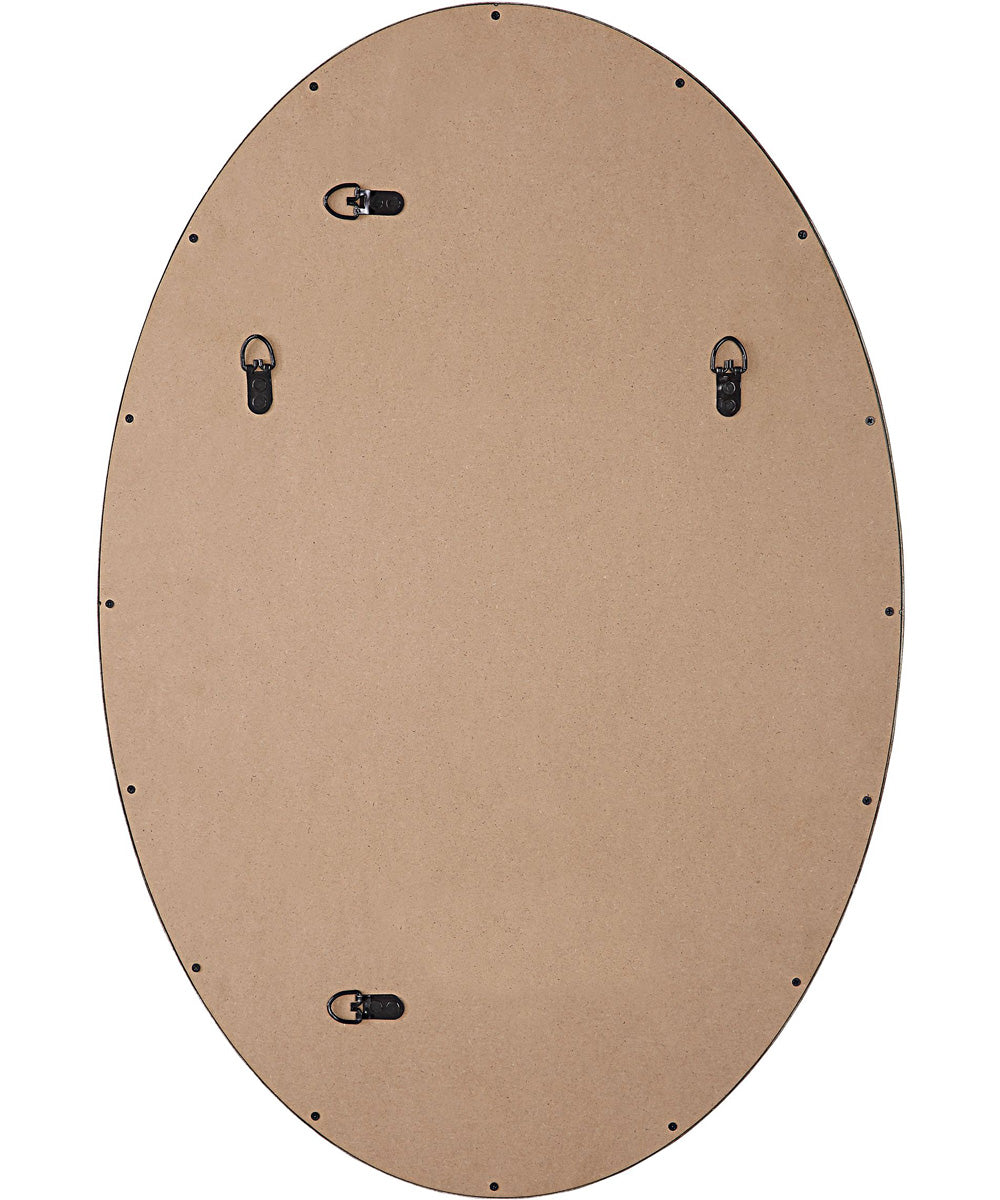 21x31" Wall Mirror Metallic Silver with Subtle Brown Antiquing