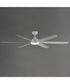 Albatross 72 inch 6-Blade Marine Grade Fan w LED Matte White