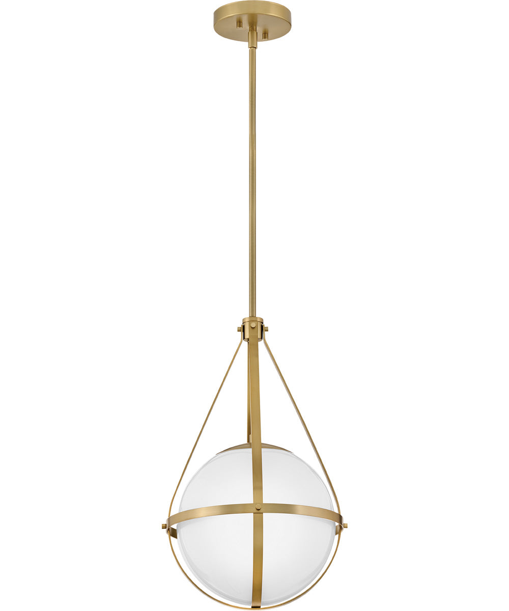 Colby 1-Light Small Pendant in Lacquered Brass