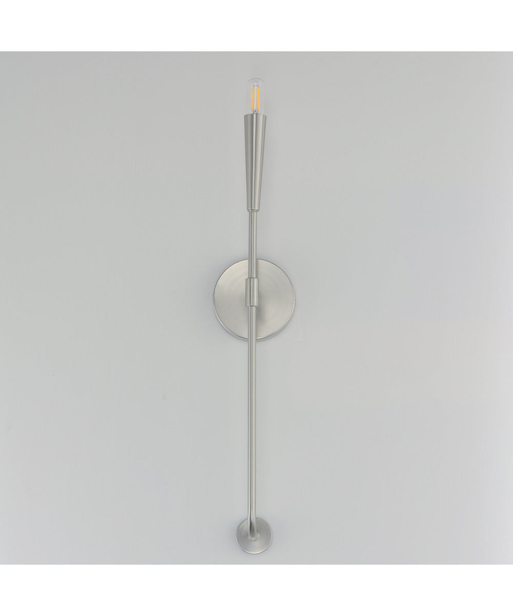 Vela 1-Light Sconce Satin Nickel