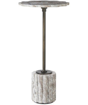 Lana Scalloped Marble Drink Table