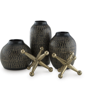 Vinburn Accessory Set Set of 5 Black/Gold