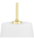 Clarion 1-Light Etched White Pendant P500429 Satin Brass