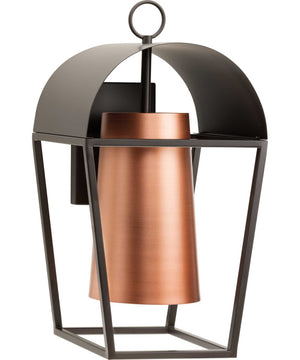 Hutchence 1-Light with Antique Copper Transitional  Outdoor Large Wall Lantern Antique Bronze