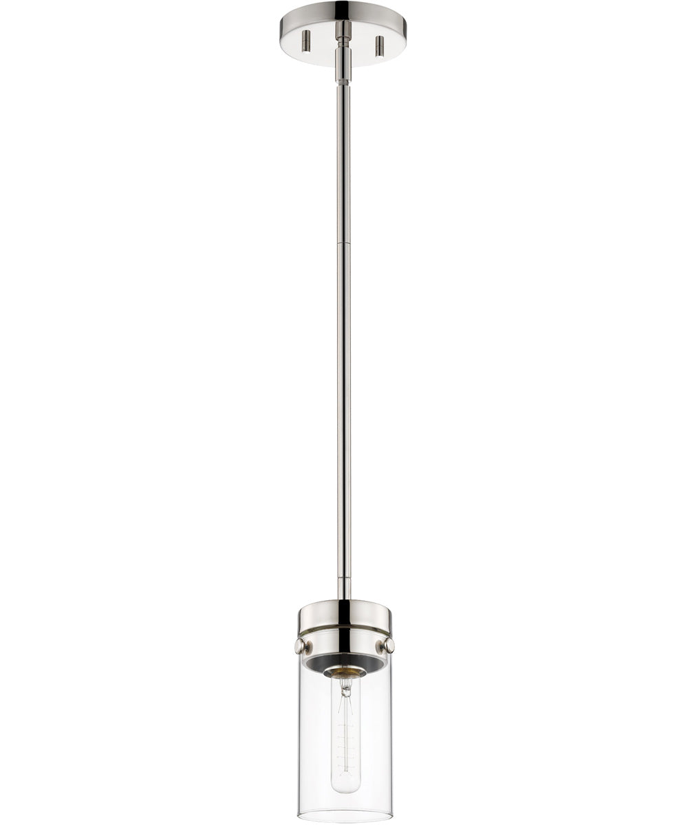 Intersection 1-Light Pendant Polished Nickel