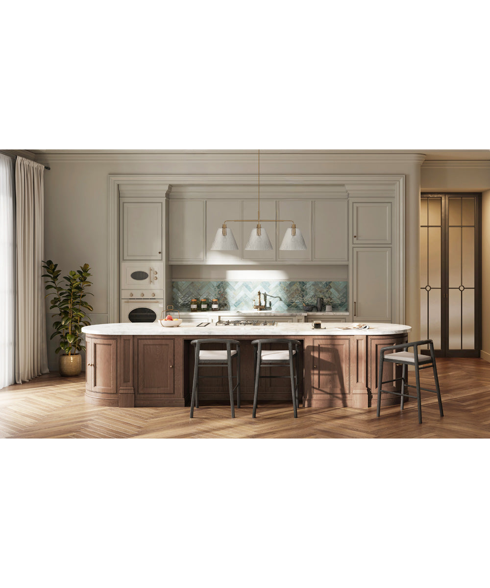 Pleated 3-Light Lighting Premium Bronze