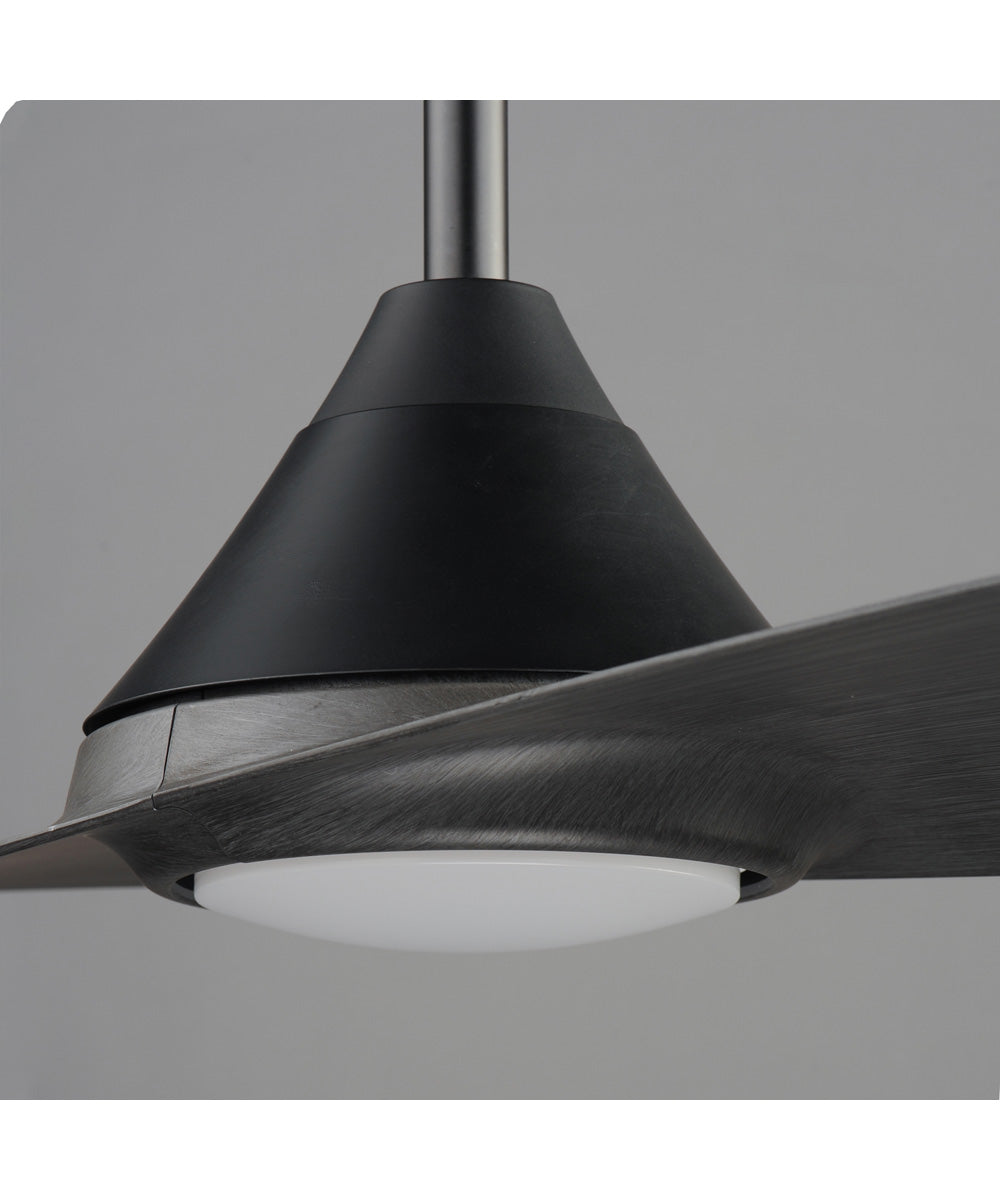 Surf 56 inch 2-Blade Marine Grade Fan w LED Black / Grey Wood