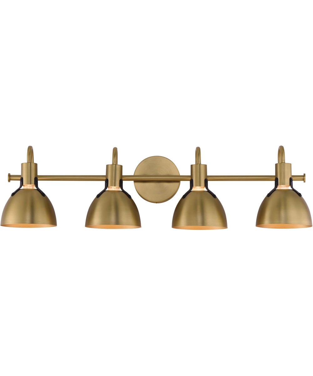 Dusk 4-Light Wall Sconce Satin Brass