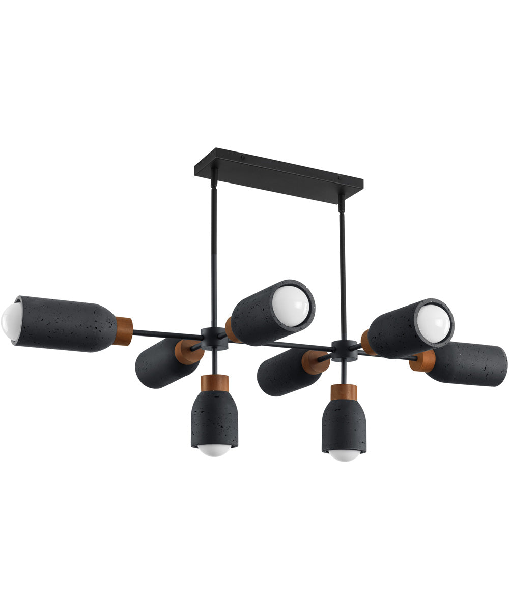 Pompeii 8-Light Pendant Lava / Black