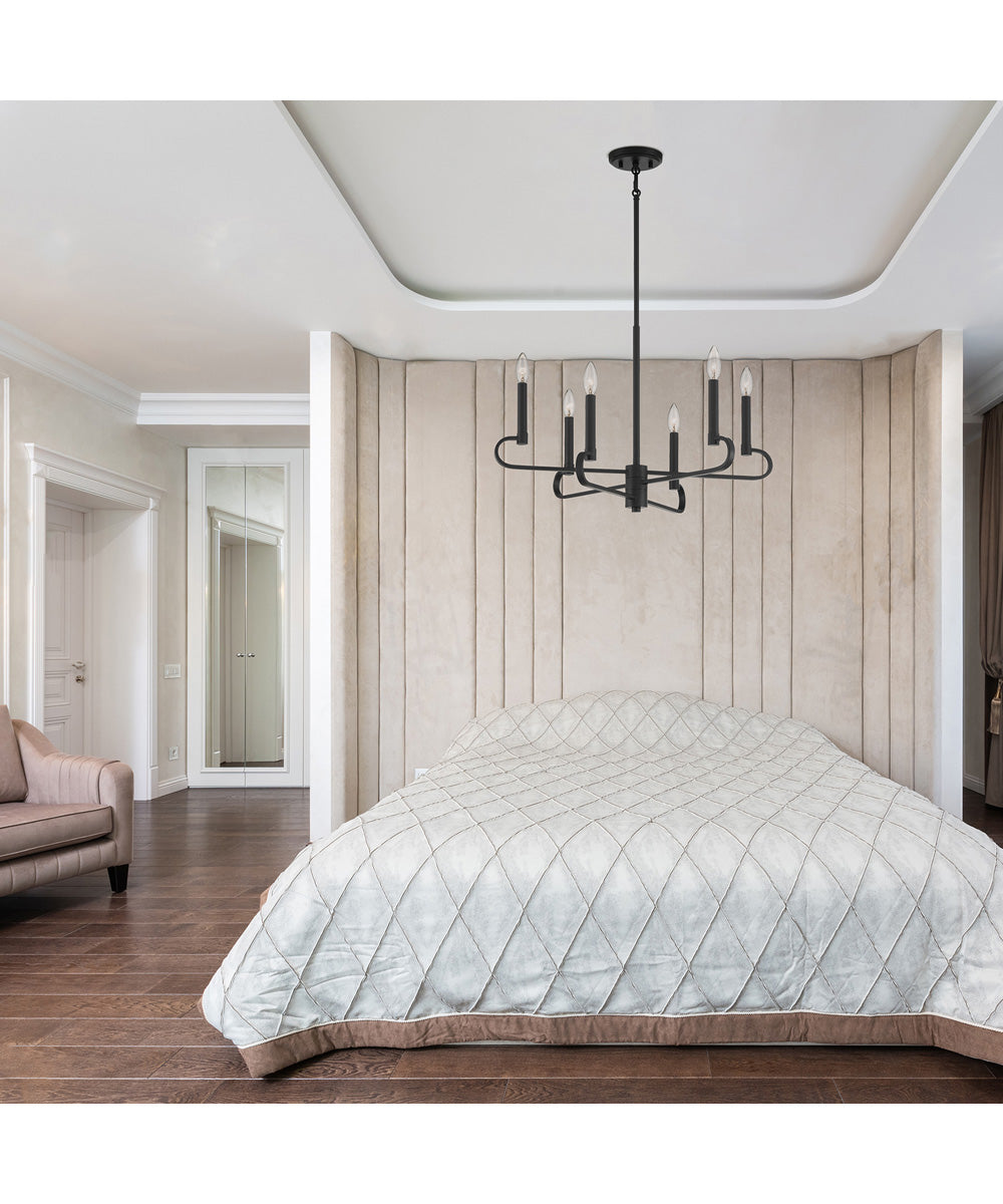 Summit 6 Light Chandelier Matte Black