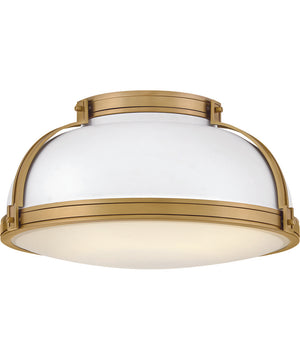 Barton 3-Light Medium Flush Mount in Matte White