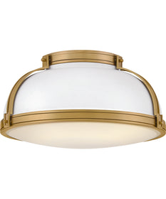 Barton 3-Light Medium Flush Mount in Matte White