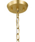 Vertex 3-Light Clear Glass Convertible Chandelier Brushed Gold