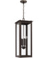 Hunt 4-Light Outdoor Hanging-Lantern Oiled Bronze