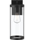 Kagen Large Outdoor Wall Light with Clear Glass Panels Matte Black