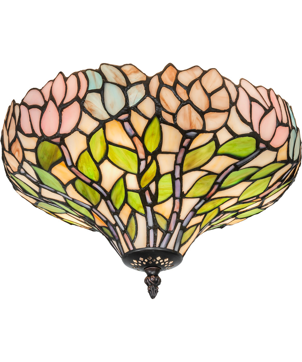 12" Wide Wisteria Flushmount