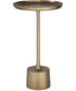Round Accent Table in Raw Antiqued Brass
