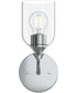 Ilia 1-Light Wall Sconce with Clear Glass Shade Polished Chrome
