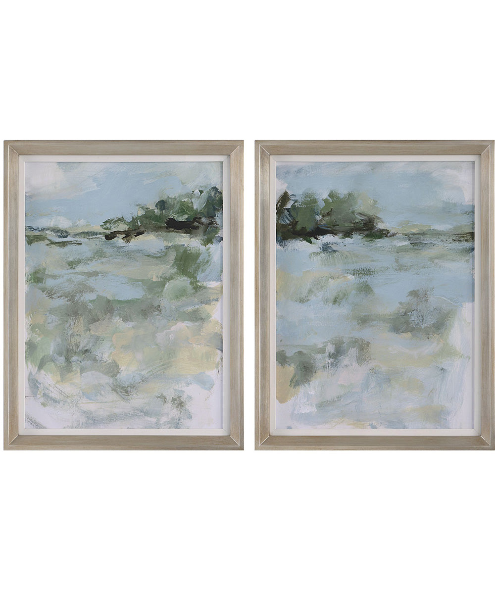 Far Away View Framed Prints, Set of 2