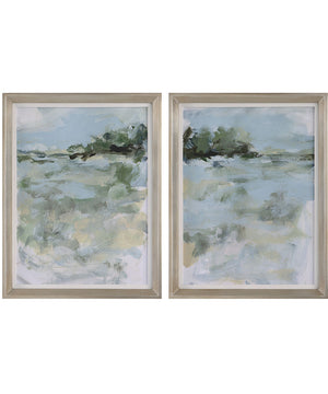 Far Away View Framed Prints, Set of 2