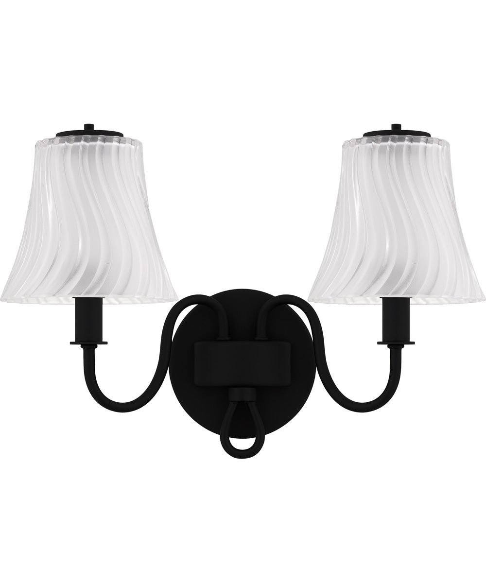 McKinney Medium 2-light Bath Light Matte Black