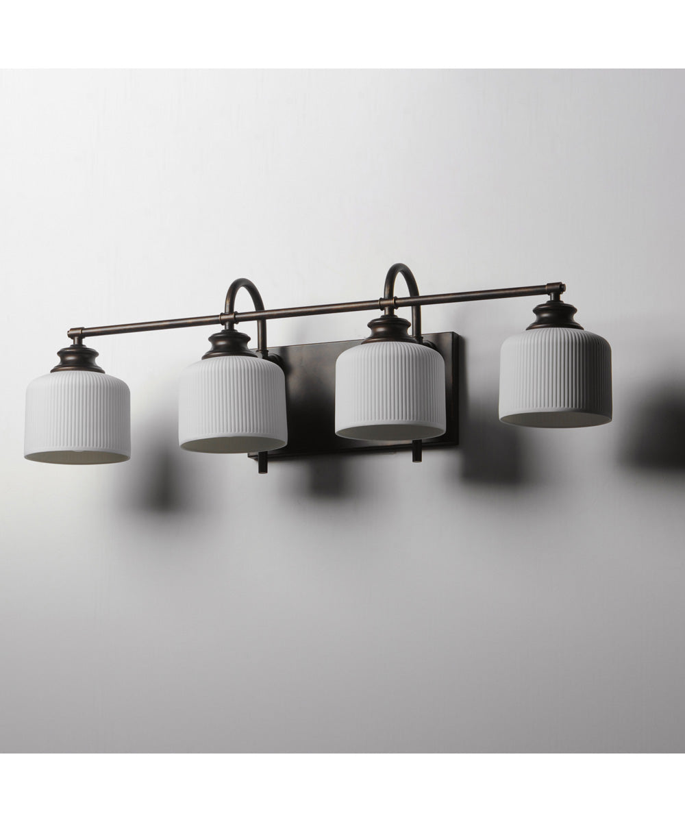 Bisque 4-Light Bath Vanity Oil Rubbed Bronze