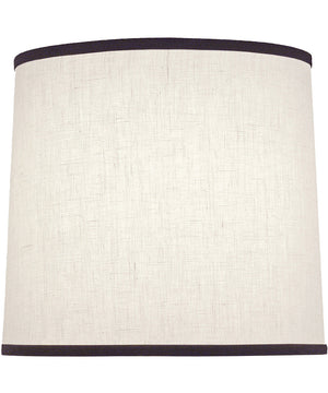 14x15x15 White with Black Trim Aberdeen Deep Drum Hardback Lampshade
