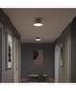 Avra Medium 2-Light Flush Mount with Etched White Glass Shade Brushed Gold