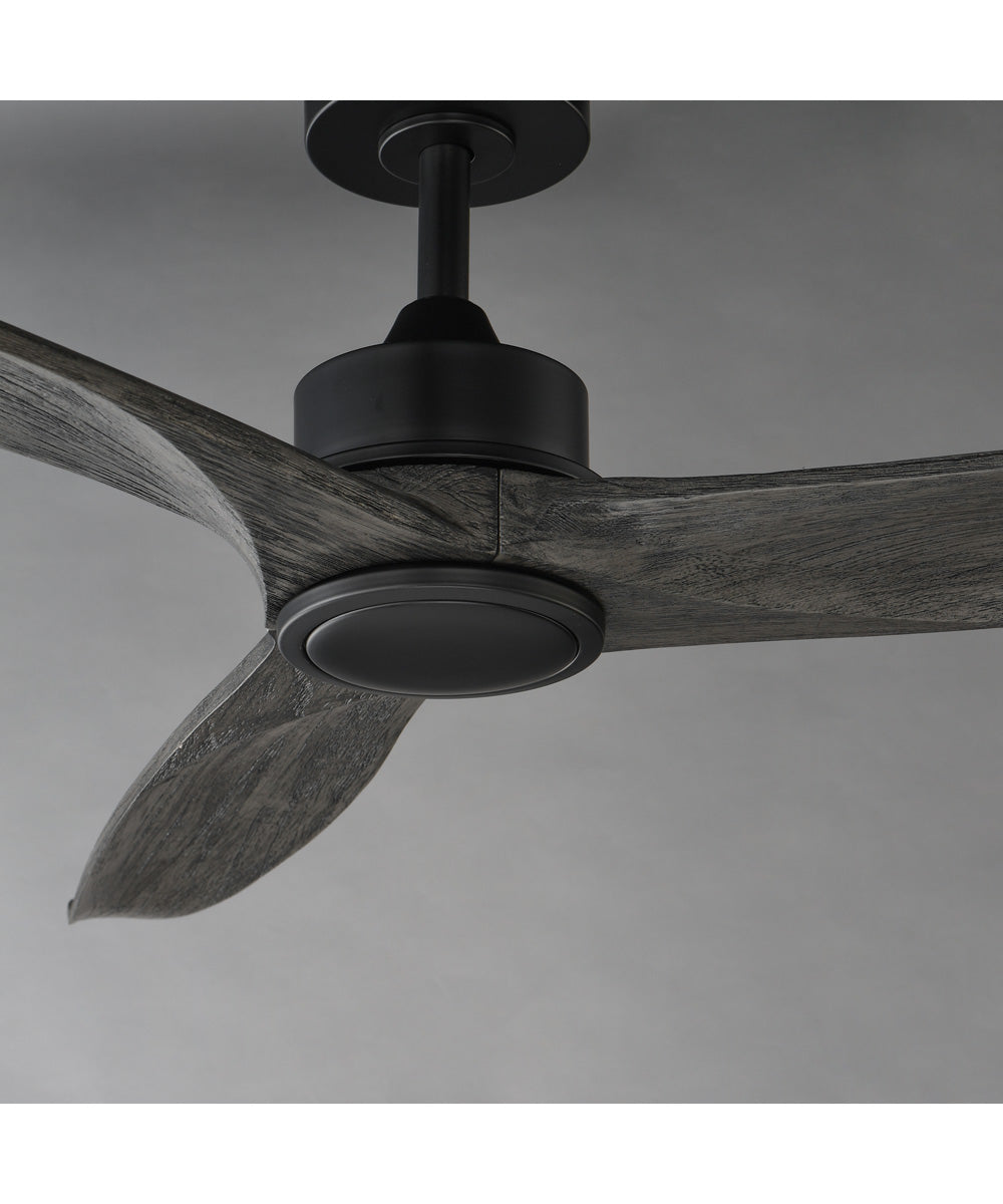 Woodwind 52 inch Solid Wood Blade Fan w LED Light Kit Black