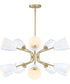 Biba 10 Light Chandelier  Brushed Gold