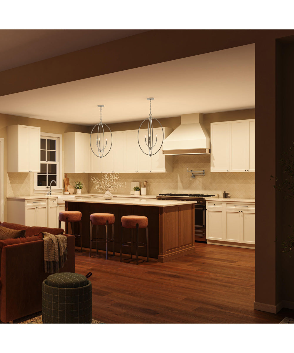 Jheni 3-Light Foyer Pendant Brushed Nickel