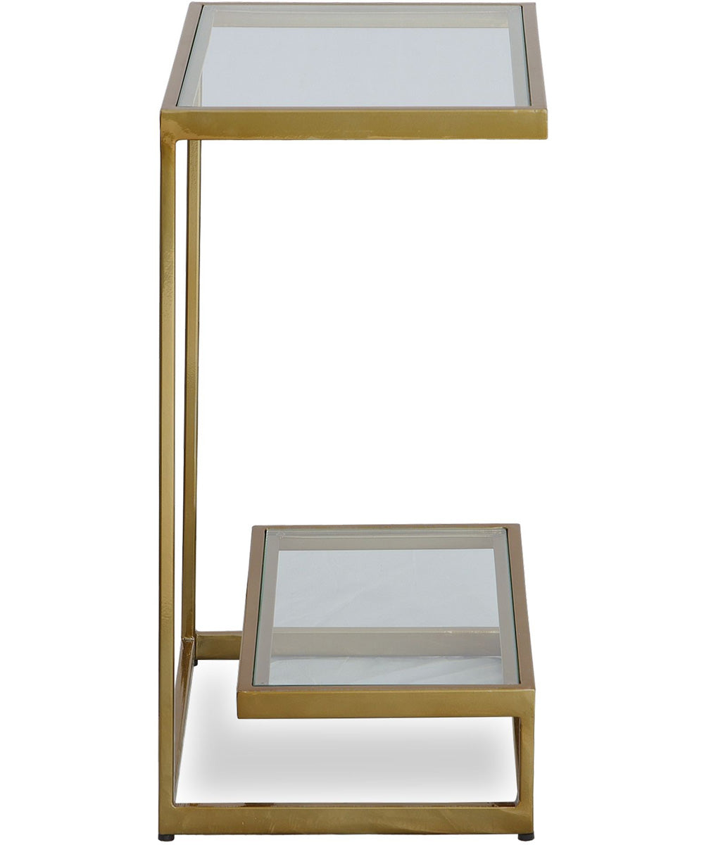 Musing Brushed Brass Accent Table