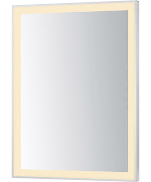 Framed 24x32 LED Mirror - 3CCT Satin Nickel