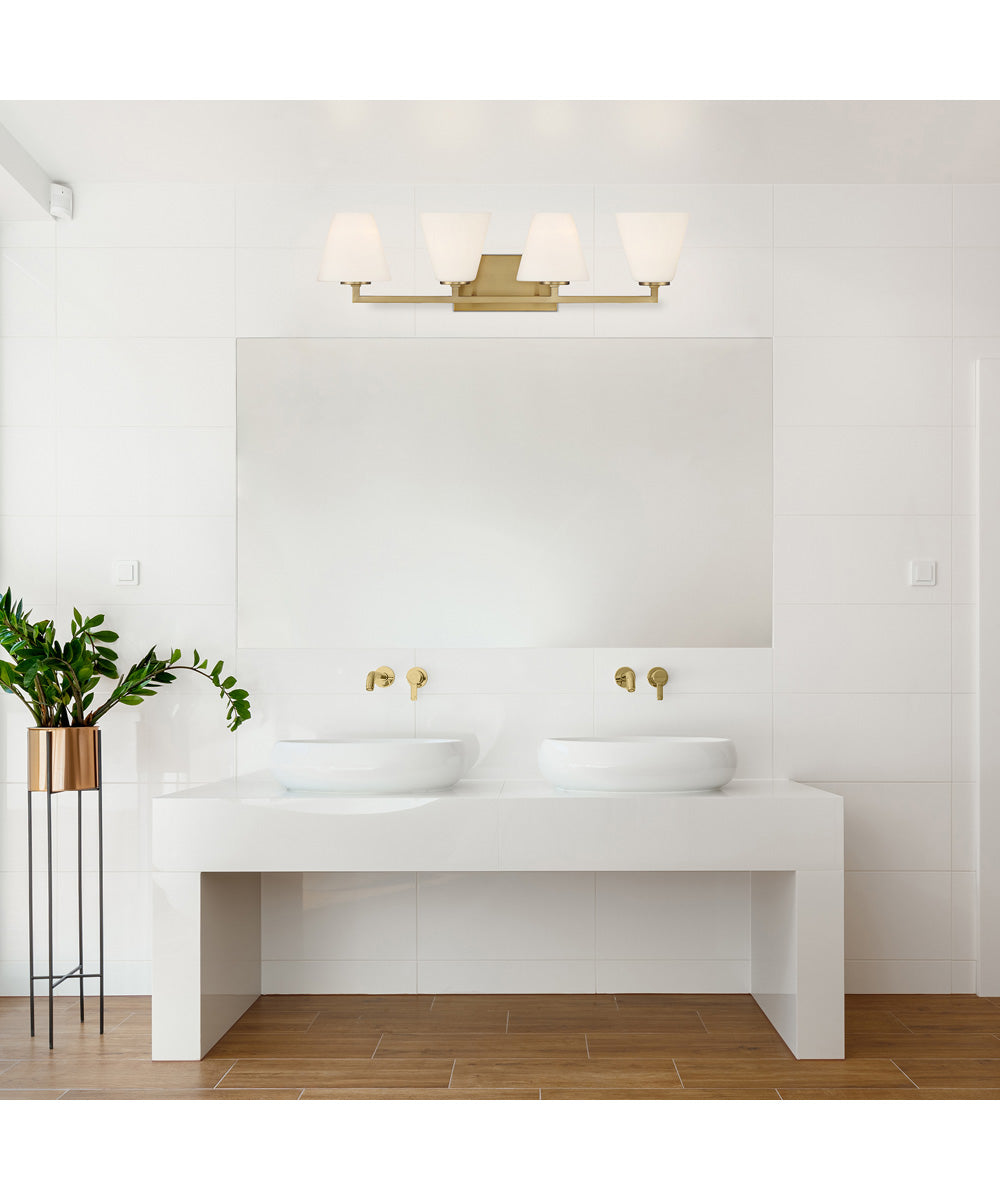 Palmyra 4 Light Vanity Brushed Gold