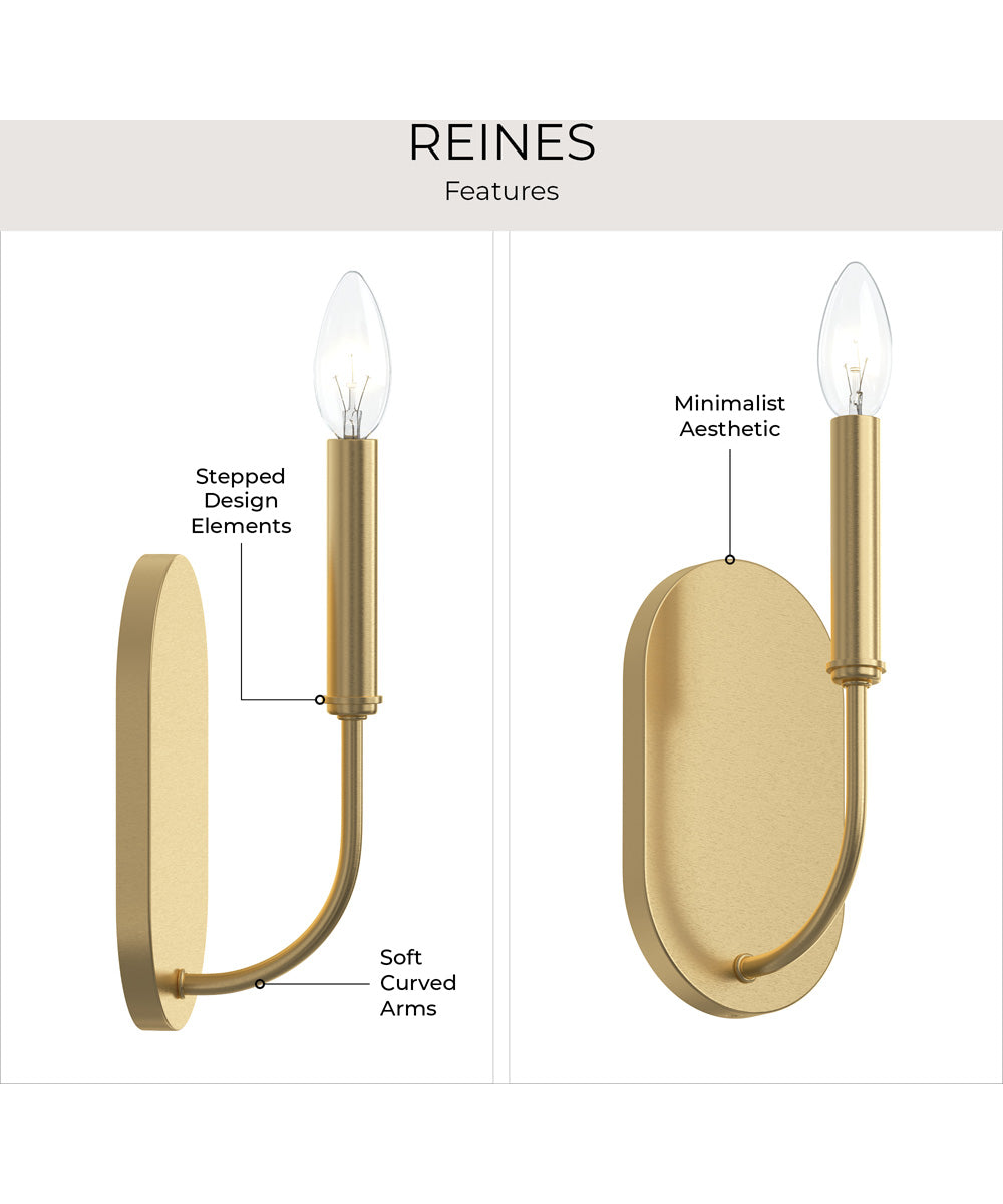 Reines 1-Light Wall Sconce Brushed Gold