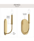 Reines 1-Light Wall Sconce Brushed Gold