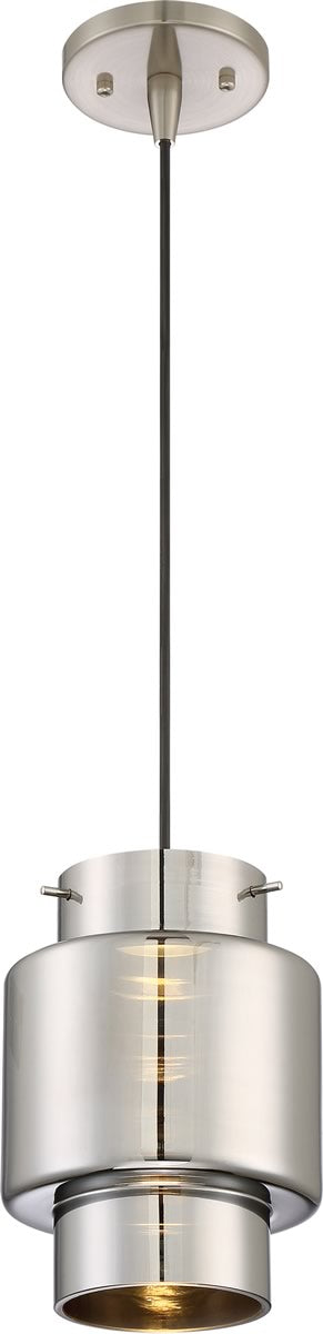 7"W Del 1-Light LED Pendant Brushed Nickel