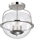 Amado 3-Light Close-to-Ceiling Polished Nickel