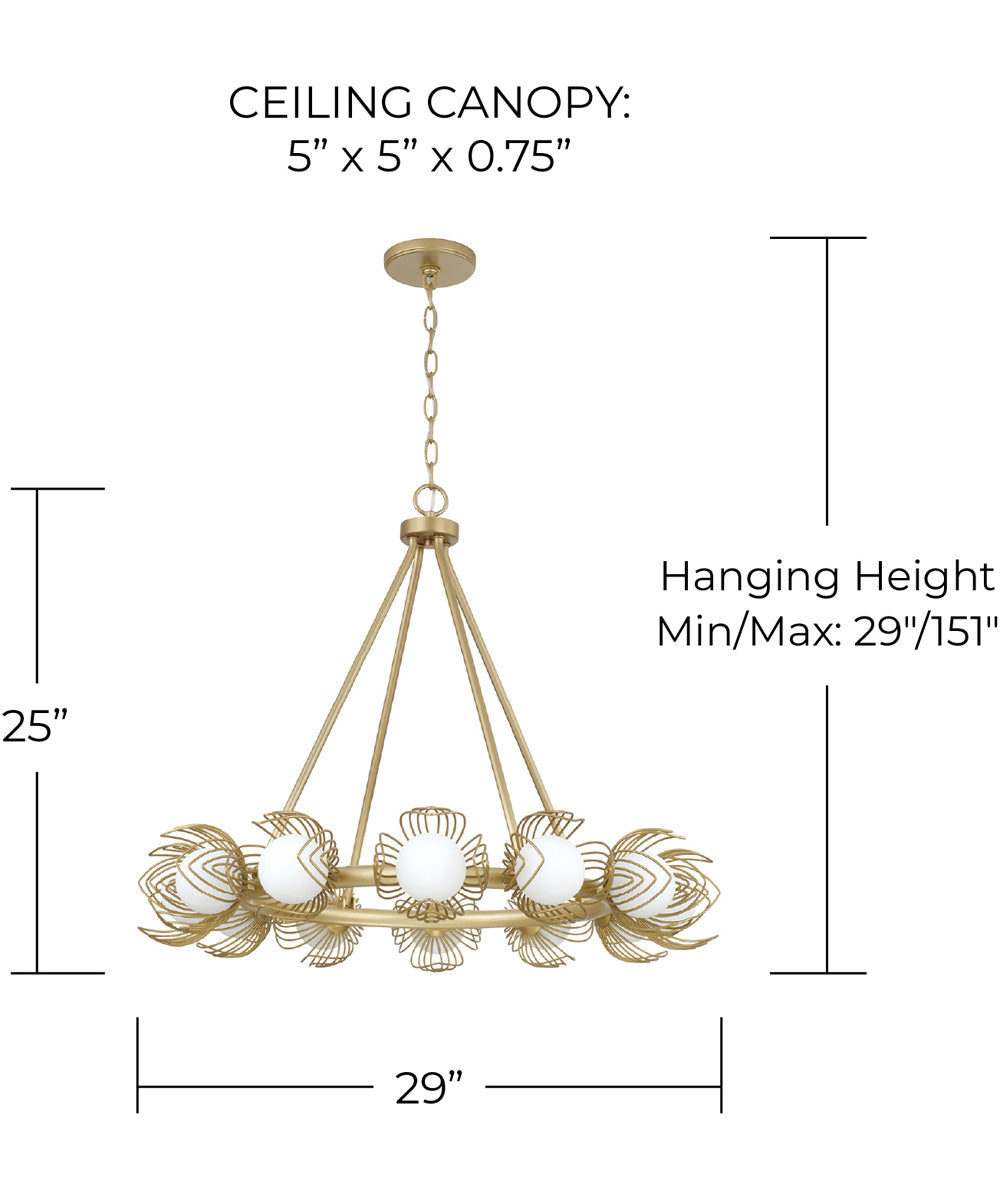 Flora 12-Light Chandelier Buffed Gold